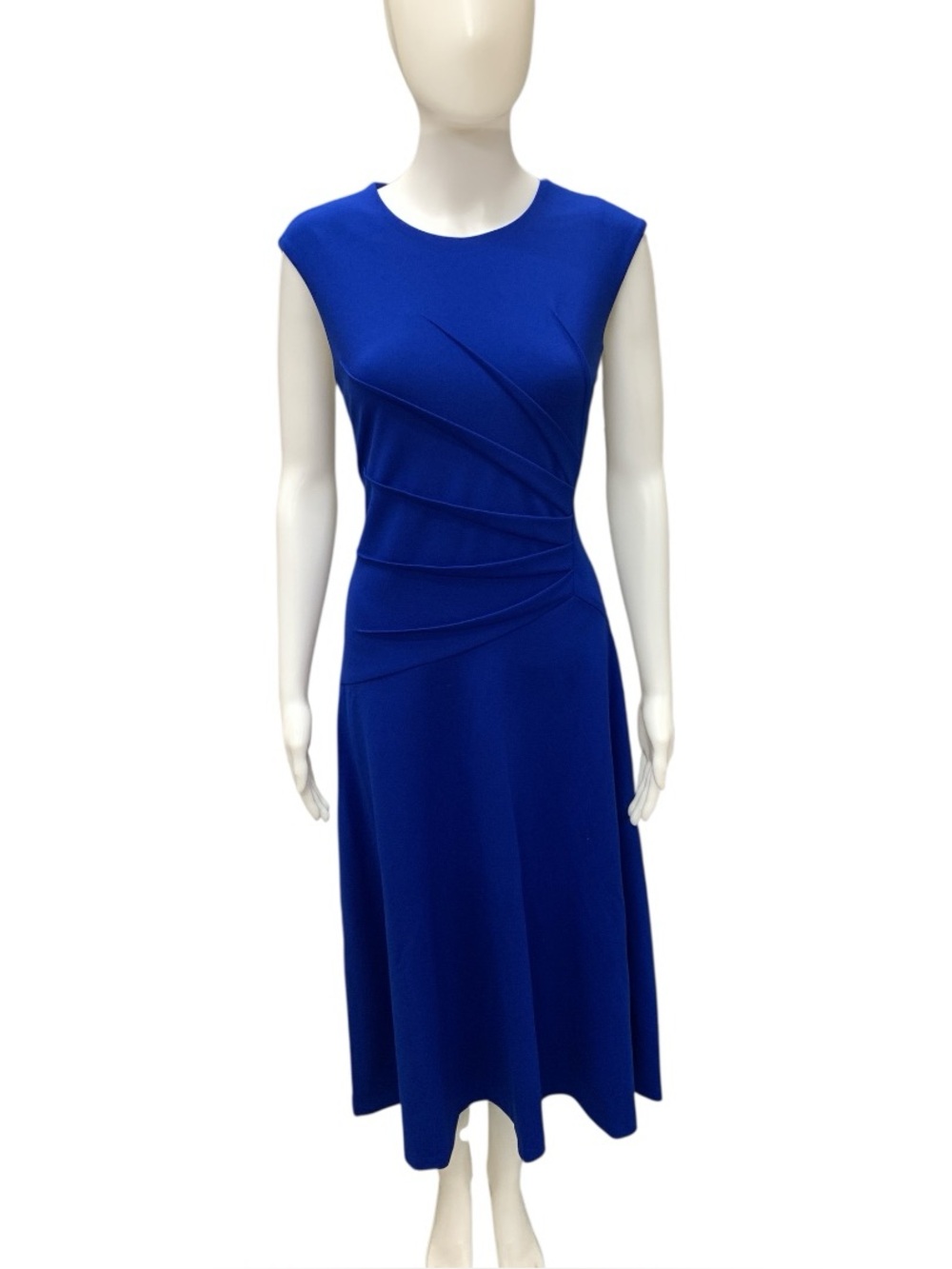 Andrew Marc Sleeveless Royal Blue Midi Dress Size M